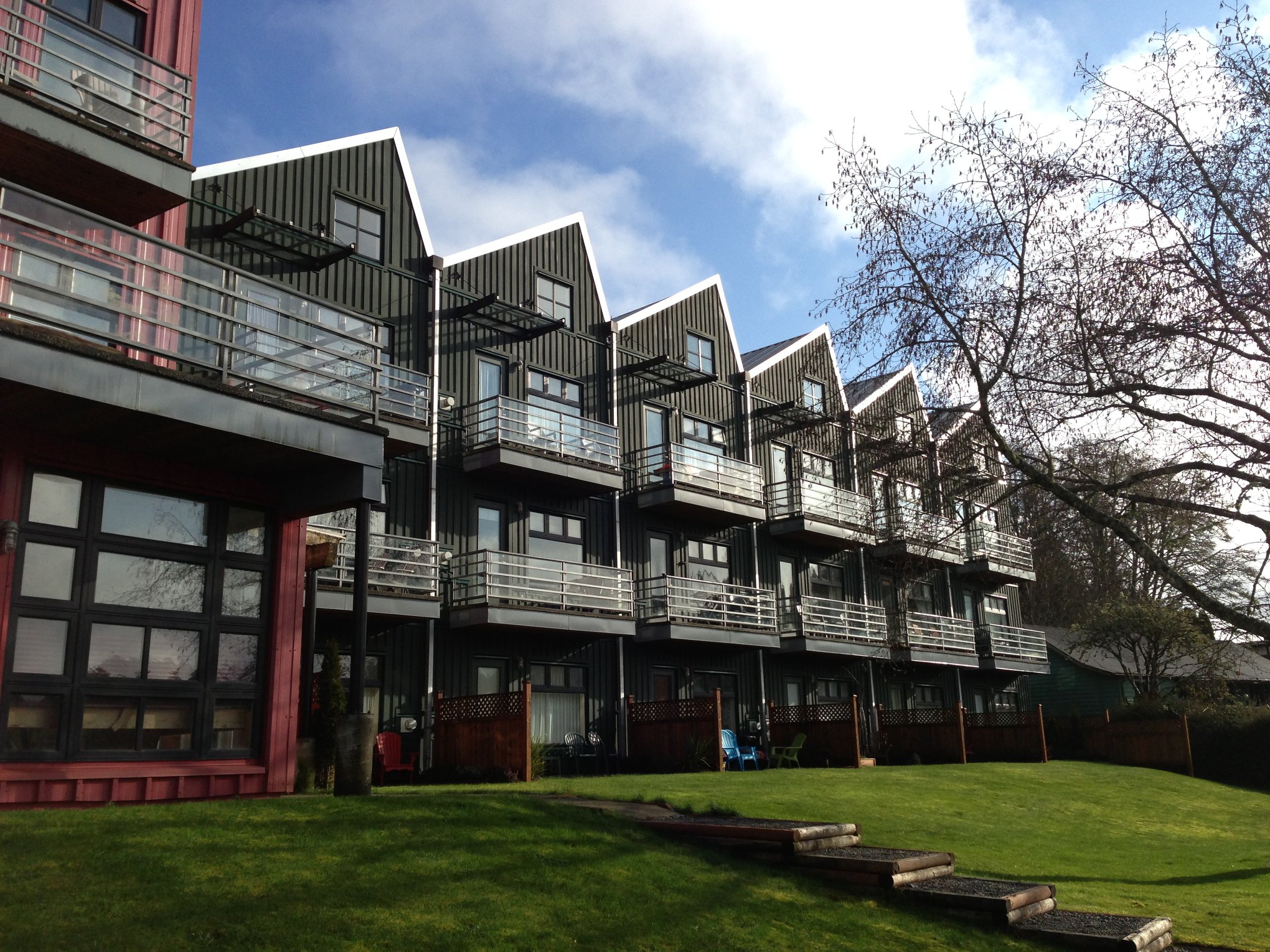 row of condos