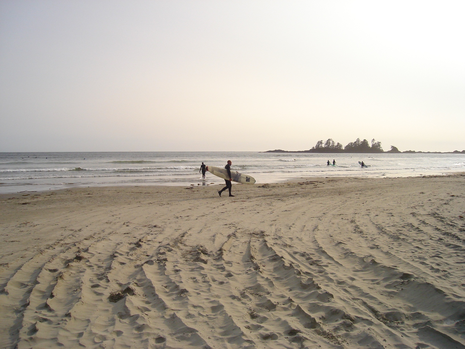 surfers on beach