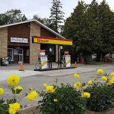 Exterior of gas station