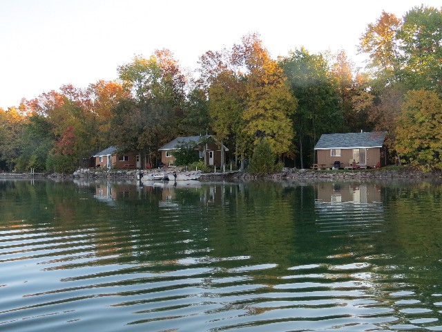 Cabin view from lake