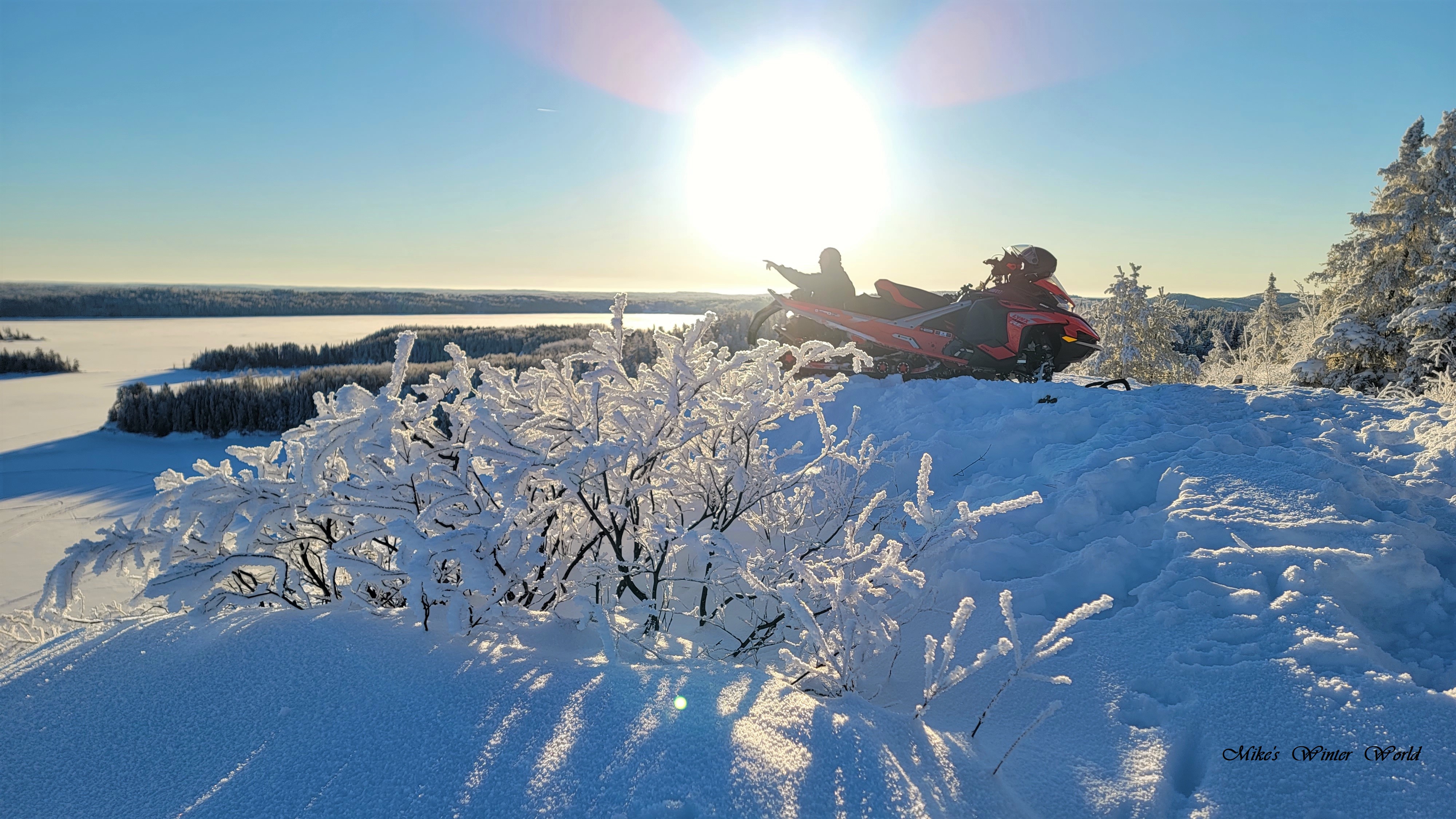 snowmobile at Sioux Mountain Lookout