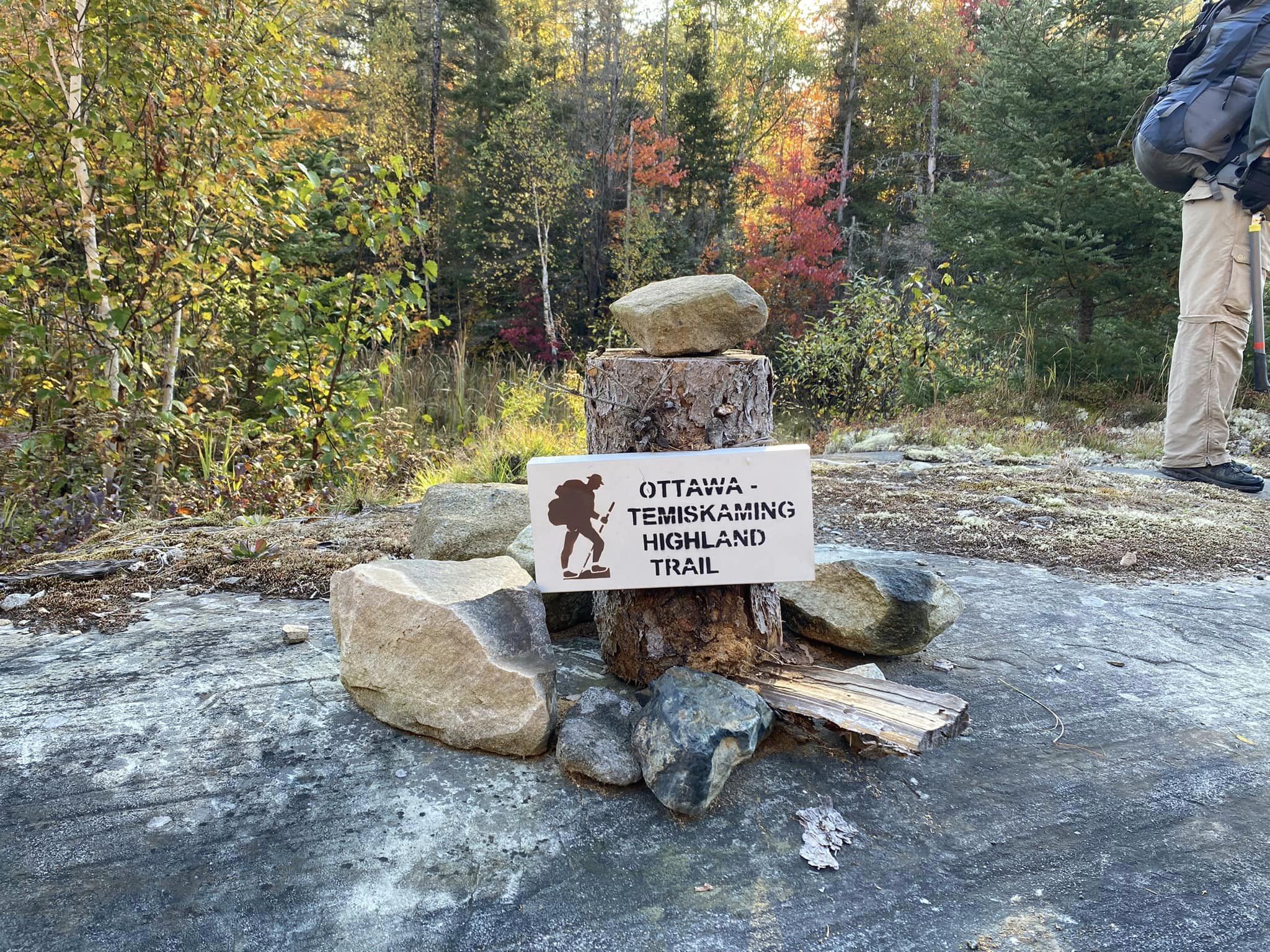 signage on hiking trail