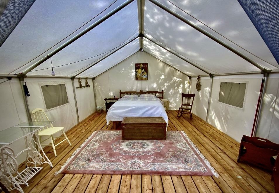 Glamping tent ready for rent