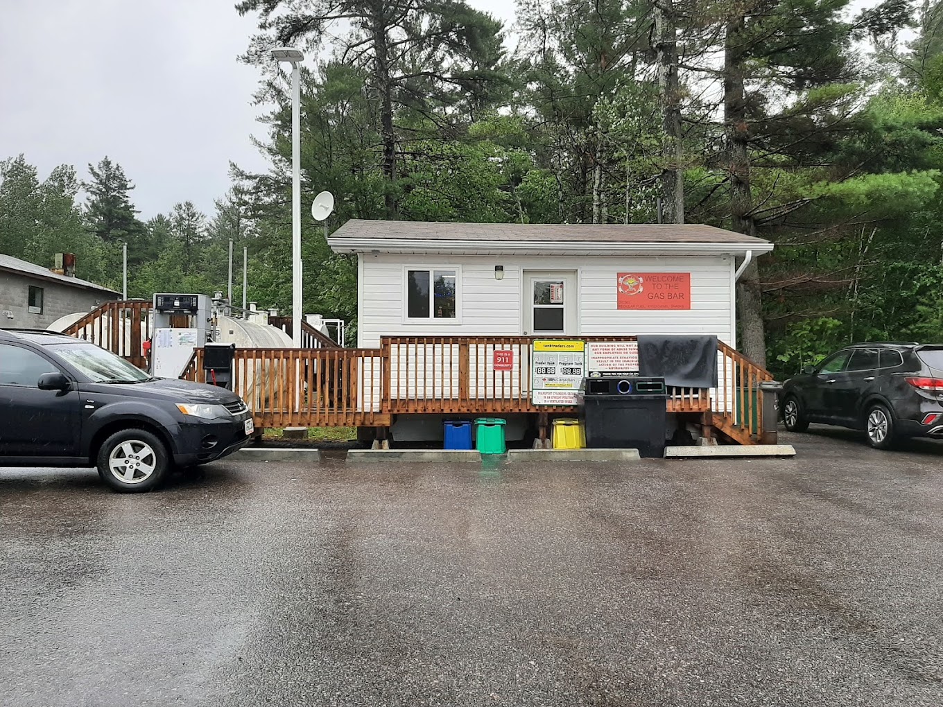 Exterior of gas station