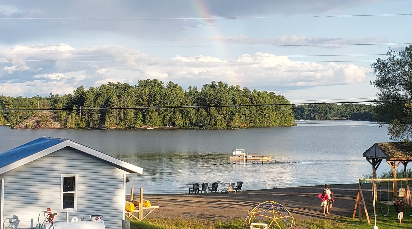 View of lake from campsites