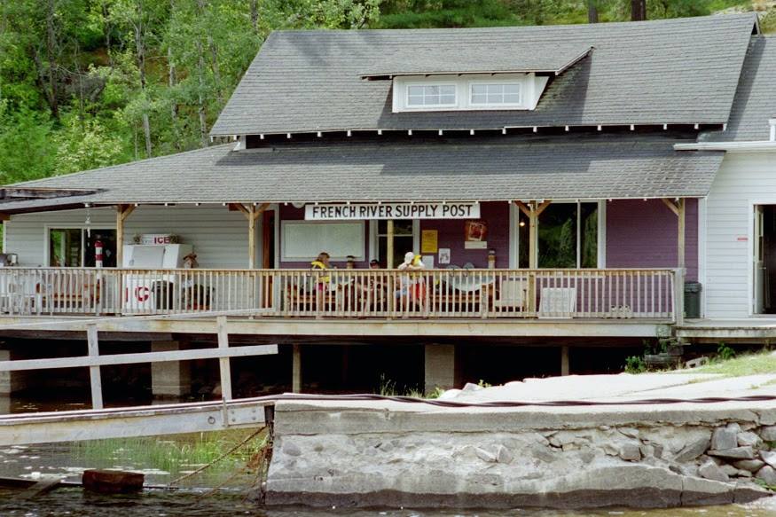 Supply post on the river