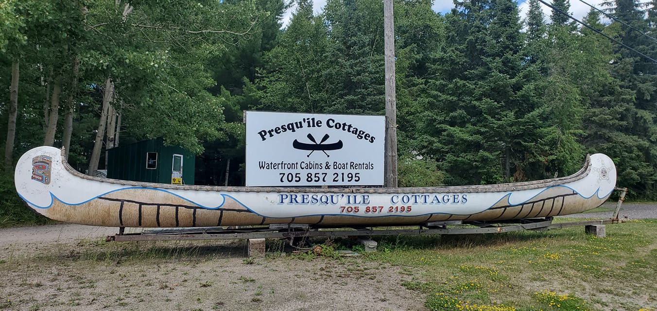 Canoe with name on side