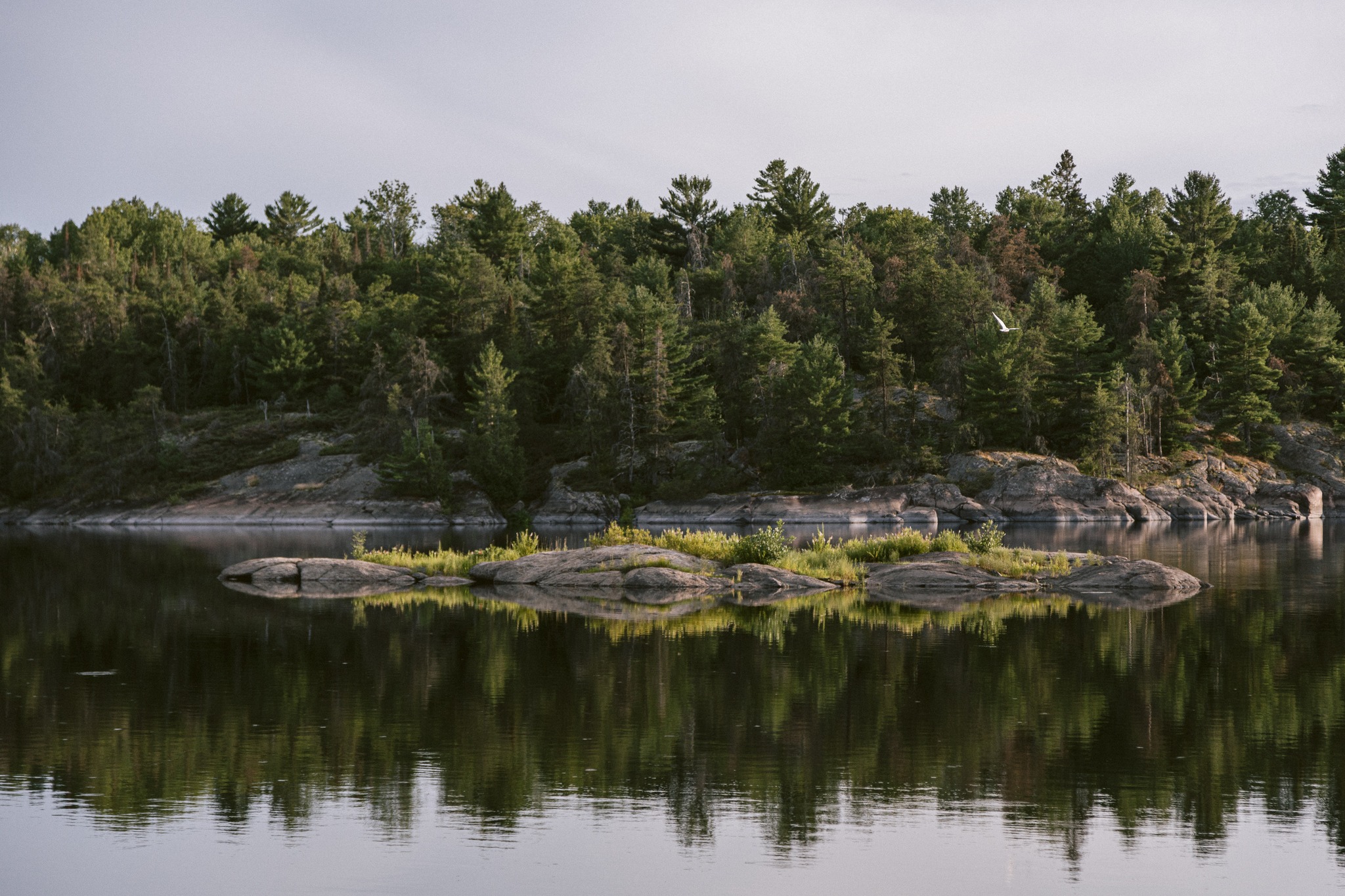 River frontage at camp