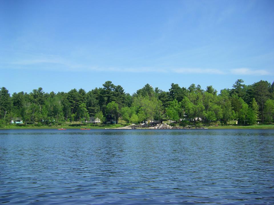 Camp from the water