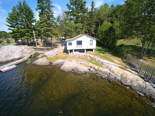 Cottage on shoreline