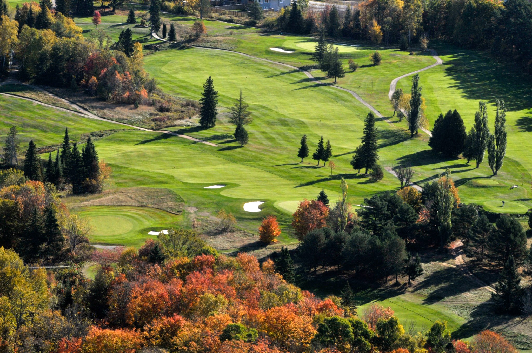 Arial view of golf course