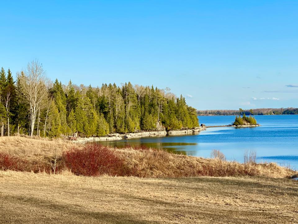 Shoreline of resort