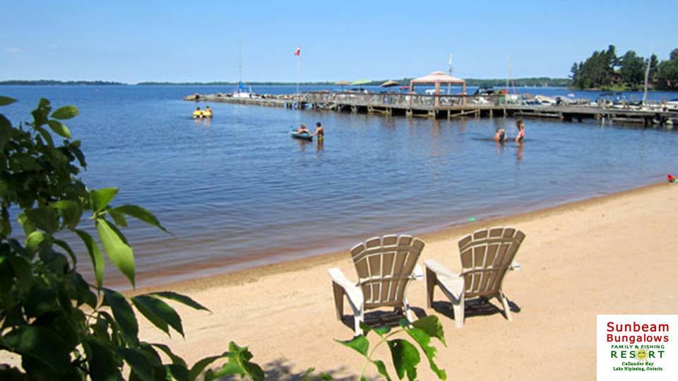 Beach looking out to dock