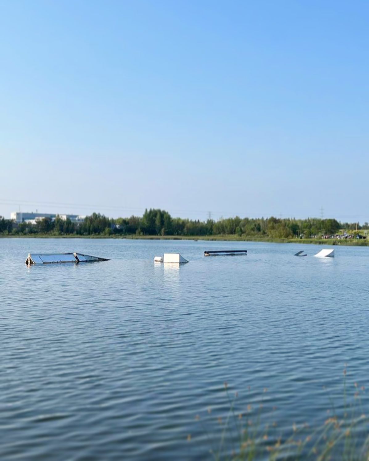 Jumps on water for wake boards