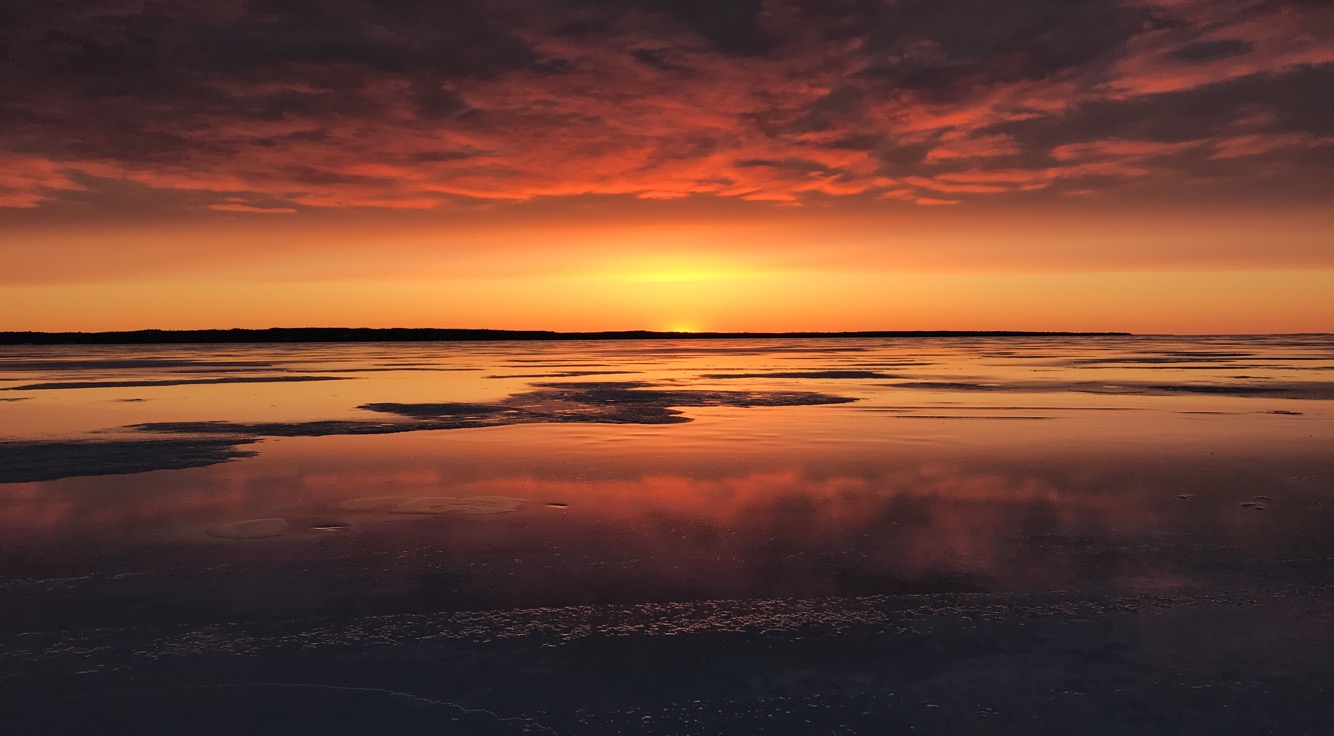 Sunsetting across the lake