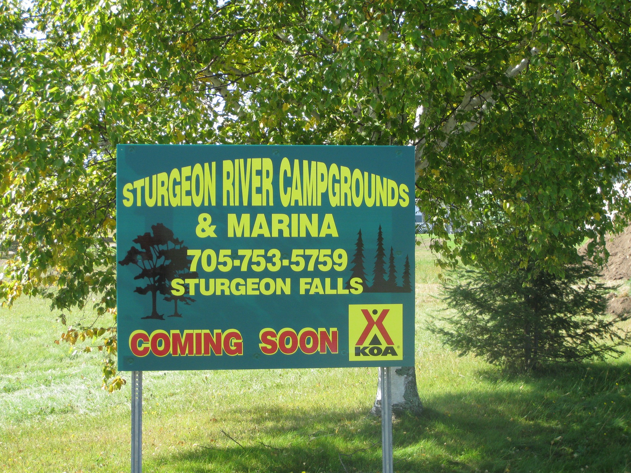 Sign at entrance to property