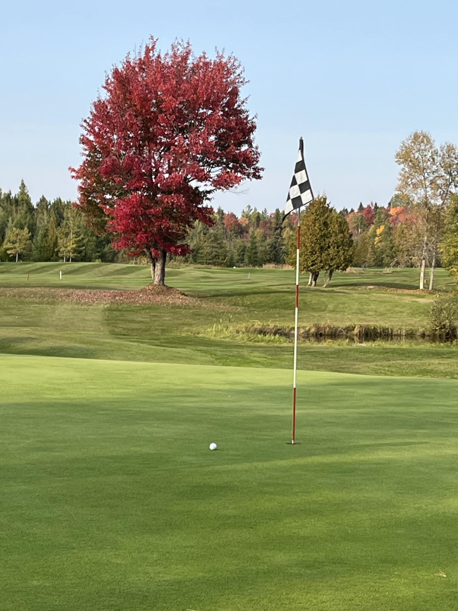 Golf course in fall