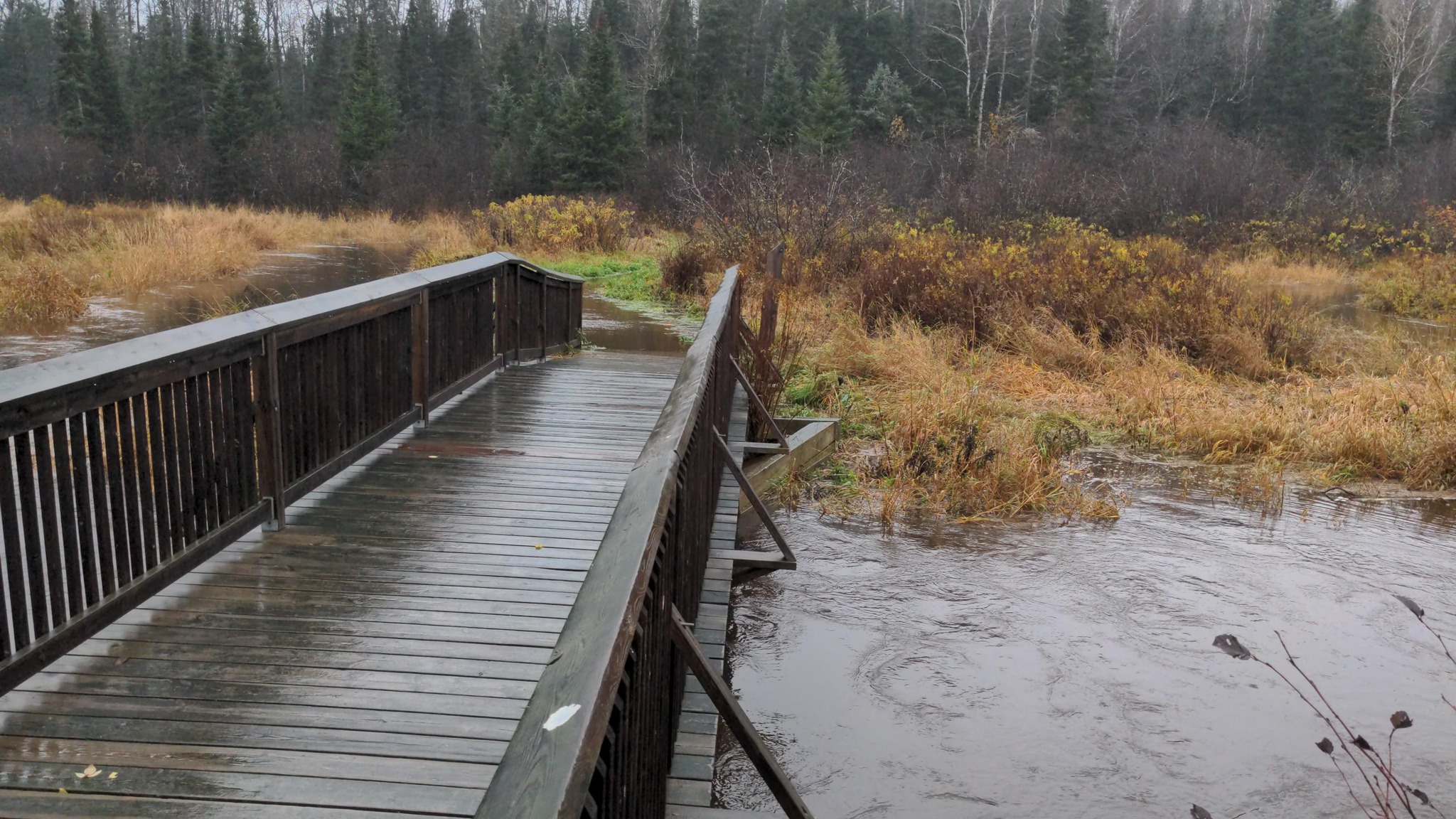 Bridge over river to connect trails