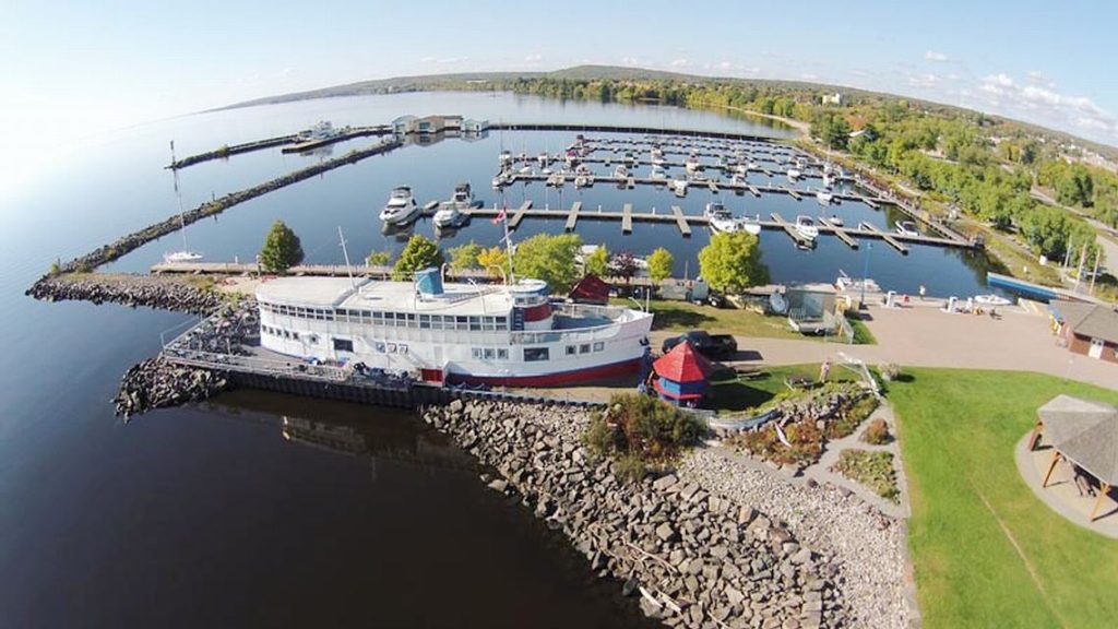 Arial view of marina