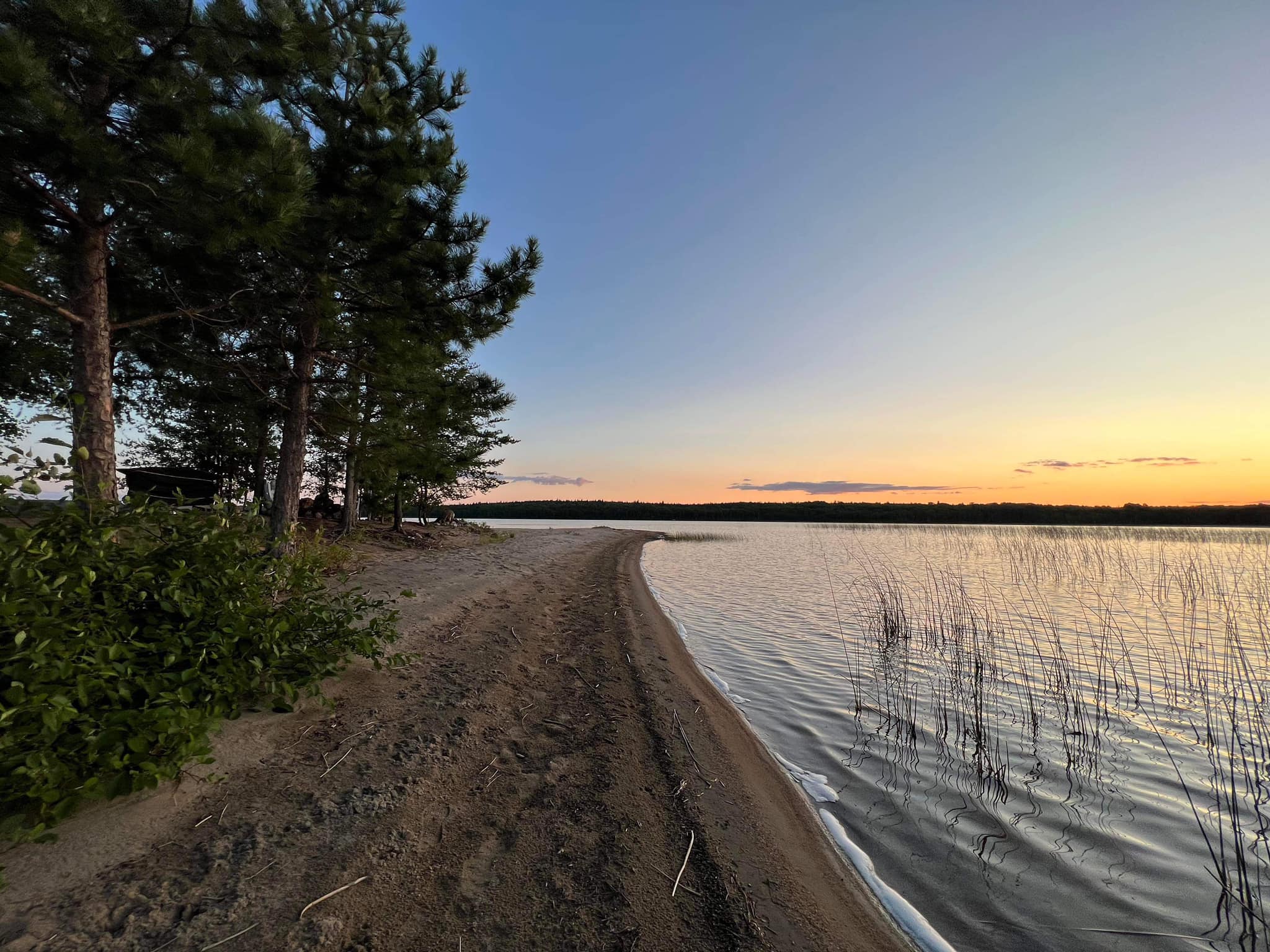 Lake front at sunset