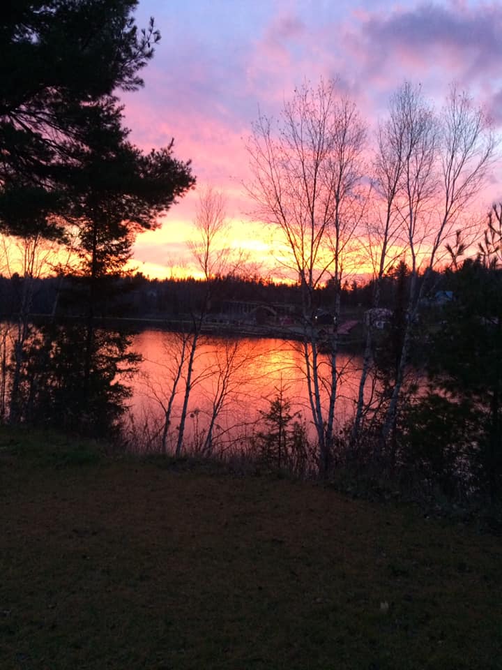 Lake front at sunset