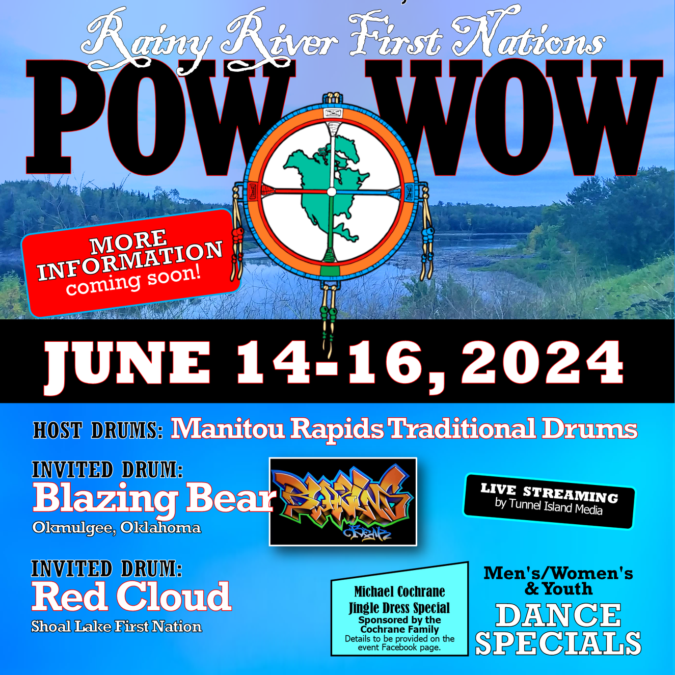 2024 Rainy River First Nations Pow Wow poster