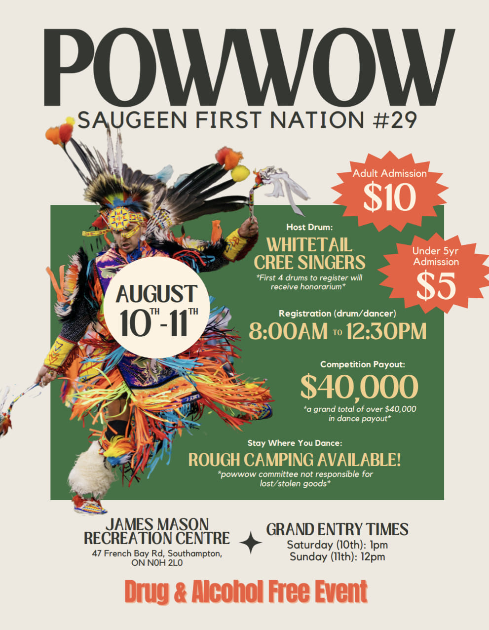 Saugeen First Nation Annual Powwow 2024 poster