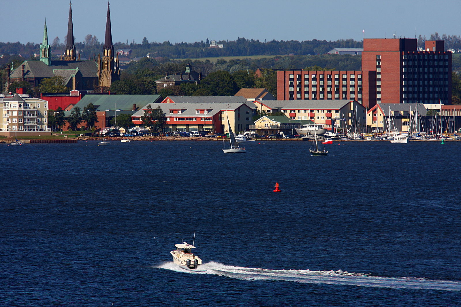 city of charlottetown from the bay