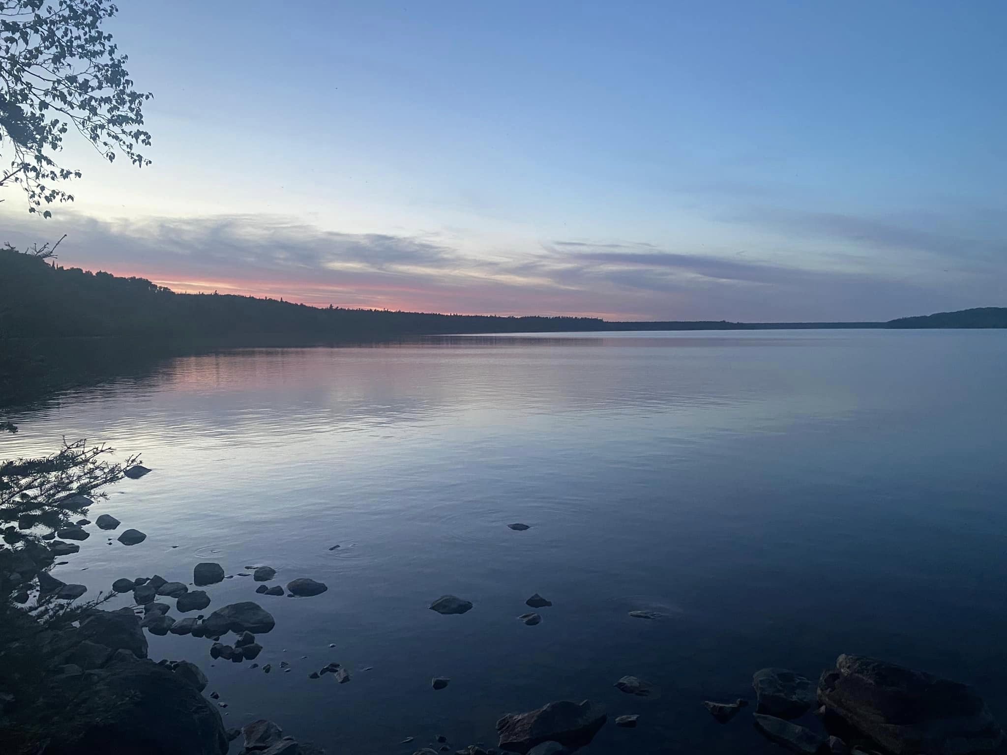 lake at sunset