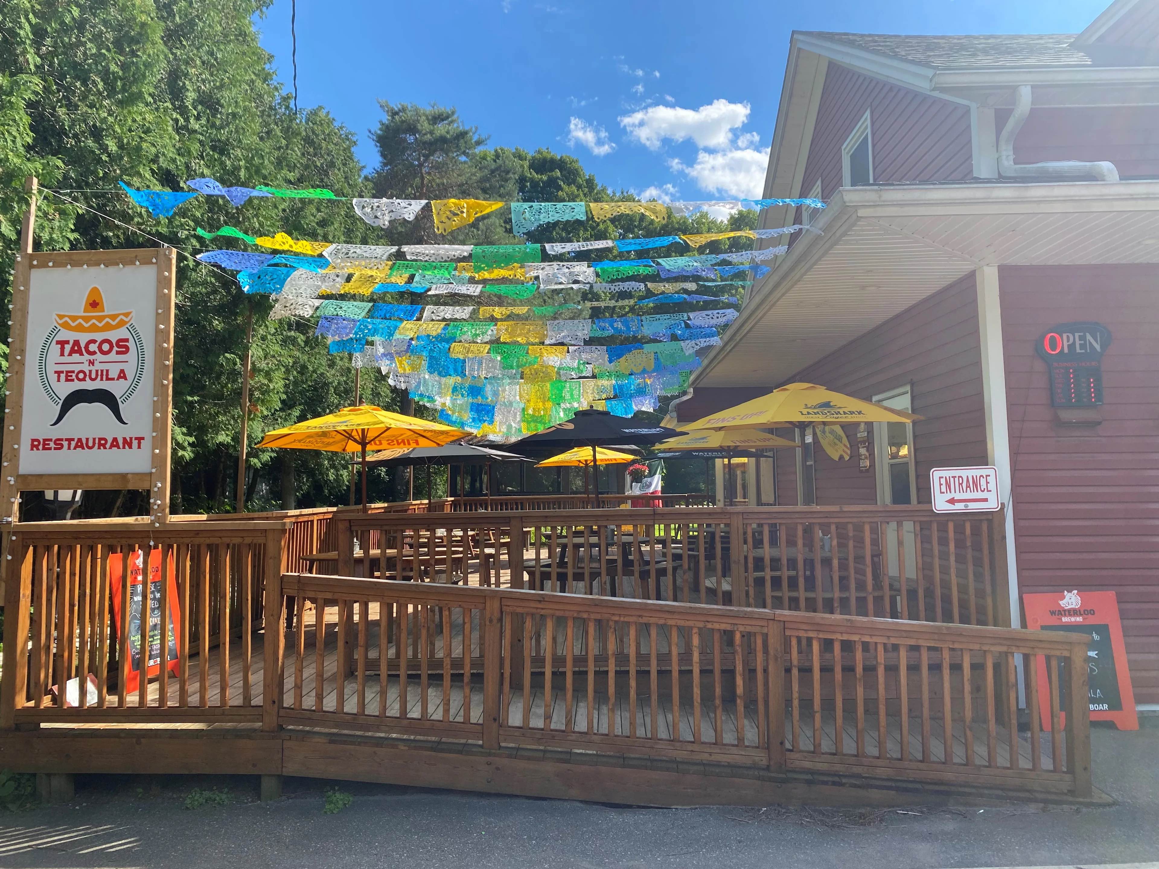 Patio at Tacos & Tequila at Normandale Century Inn Vittoria Ontario