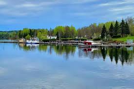 View of marina from the water