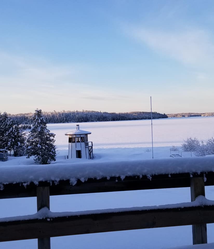 View of lake in winter