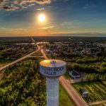 Arial view of town