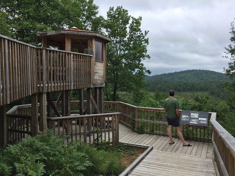 part of viewing deck at Algonquin Park Visitor Centre