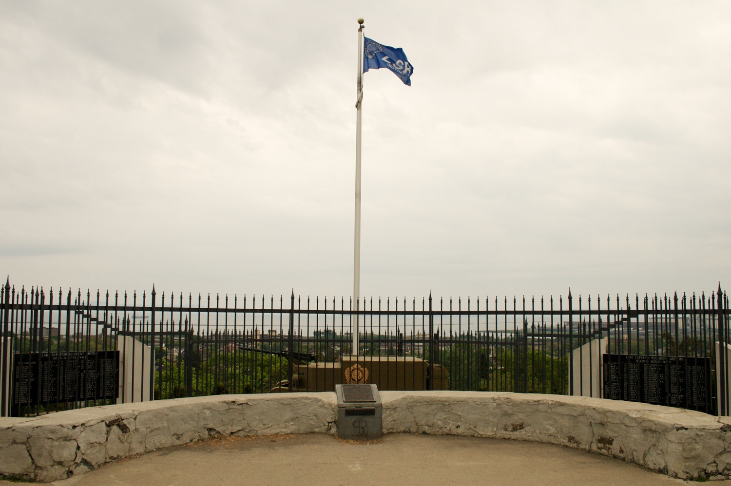 military monument at hillcrest park thunder bay ontario