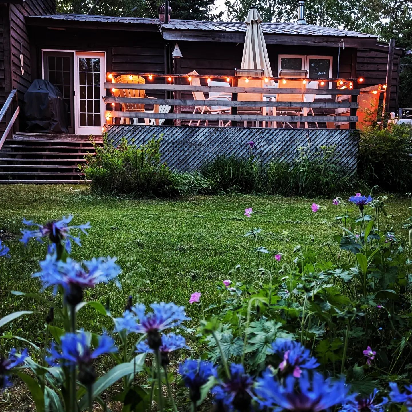 Patio at dusk