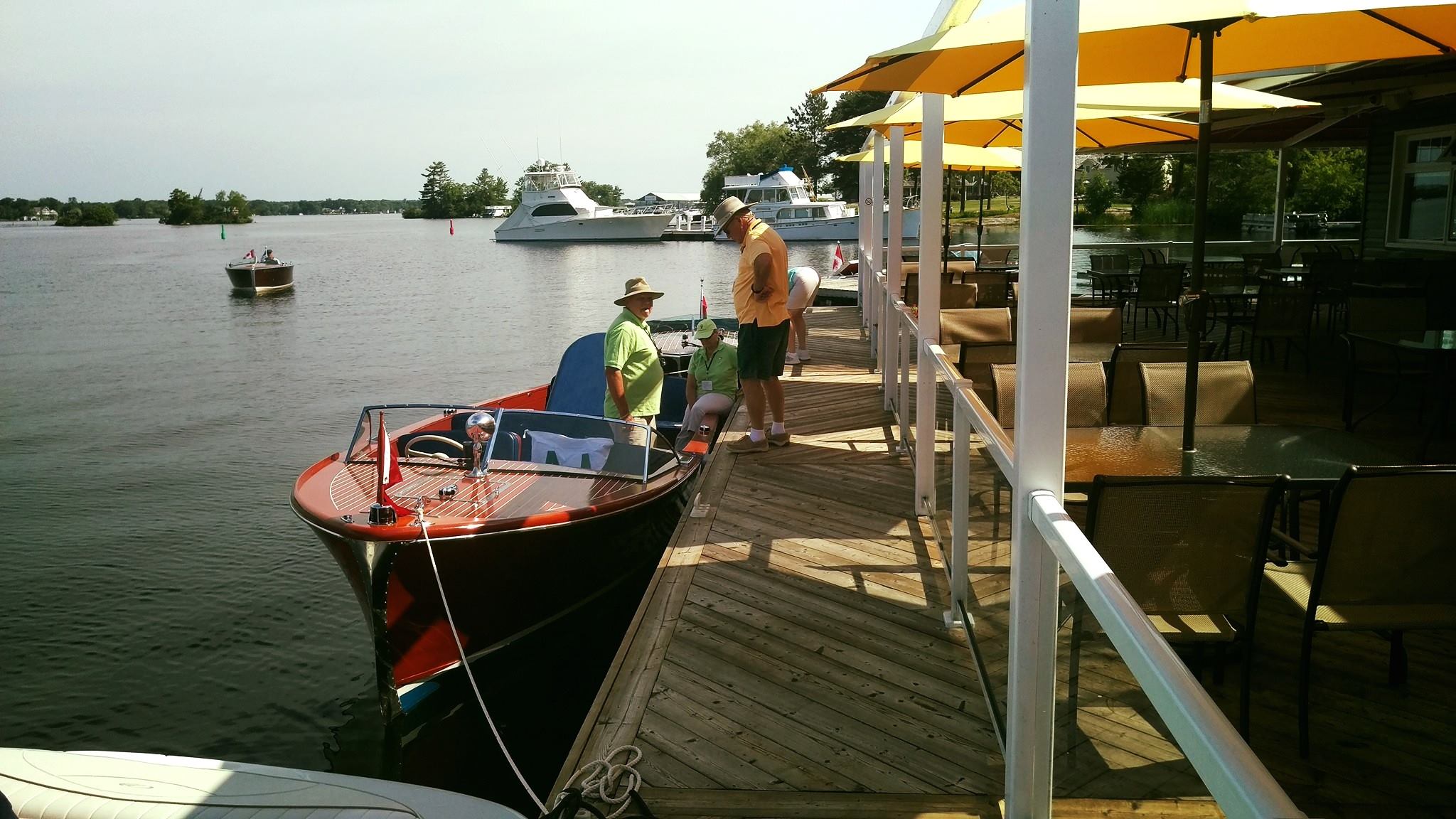 The Grill boat-in restaurant at Bushs Marina Port Severn