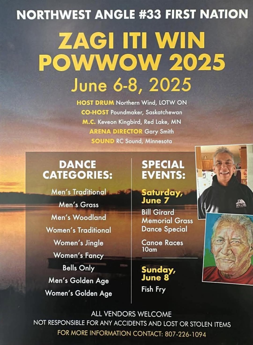Northwest Angle #33 First Nation Zagi Iti Win Powwow 2025 poster