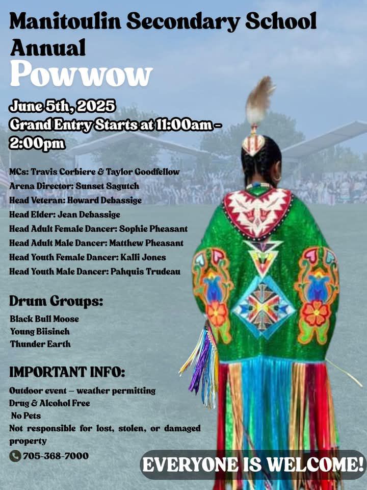 Manitoulin Secondary School Annual Pow Wow poster
