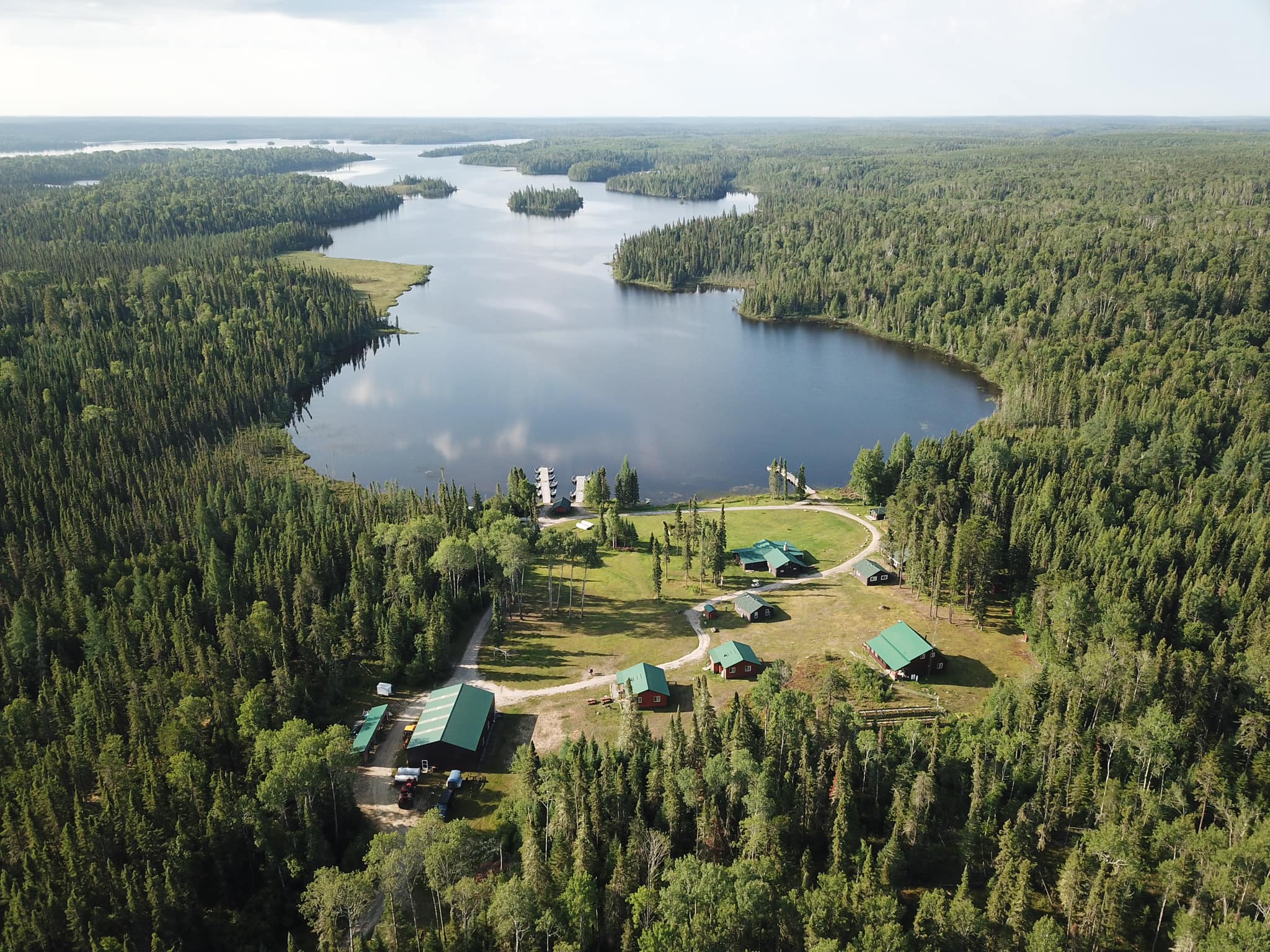 Arial view of camp