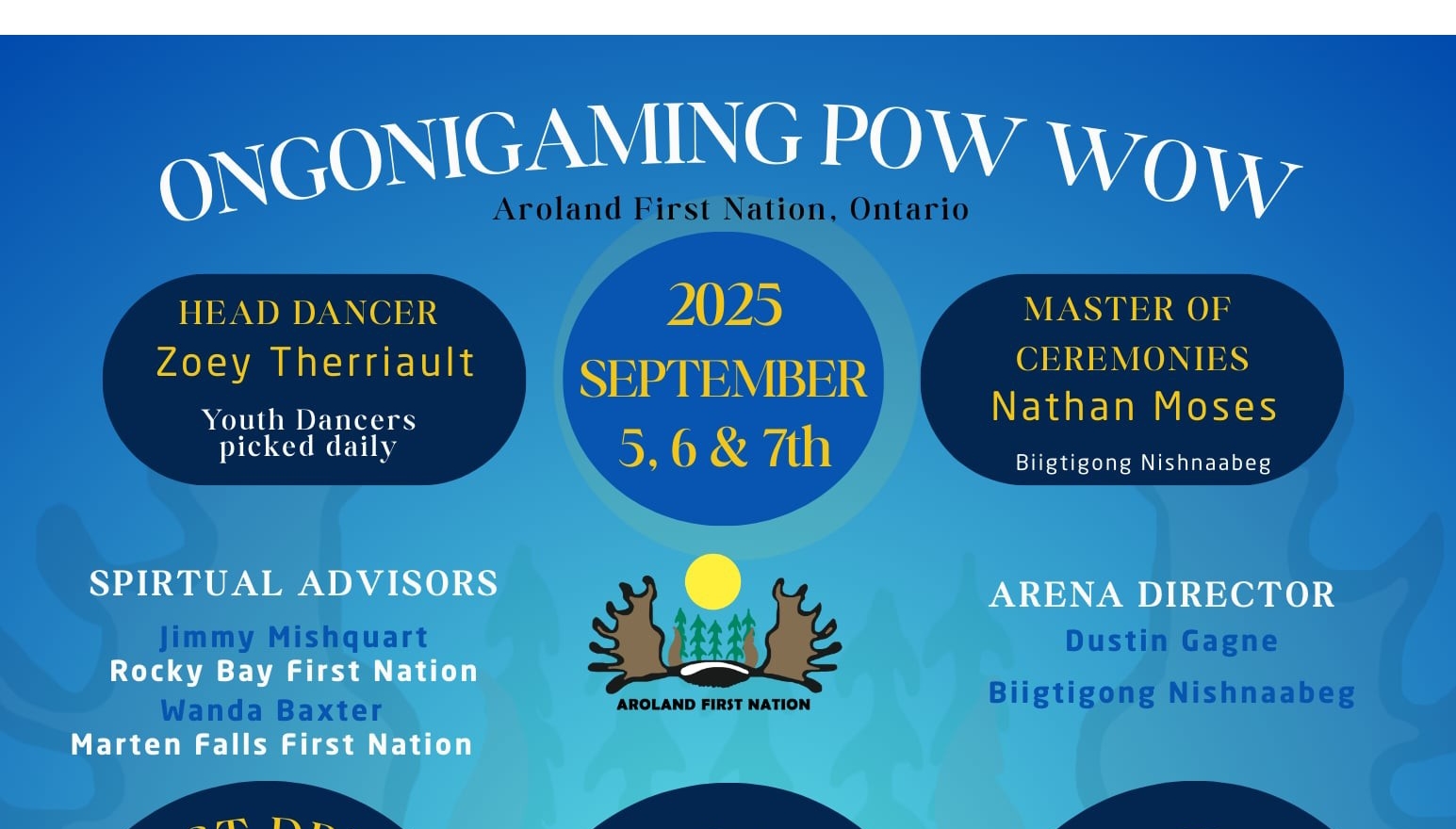 2025 Ongonigaming Pow Wow poster