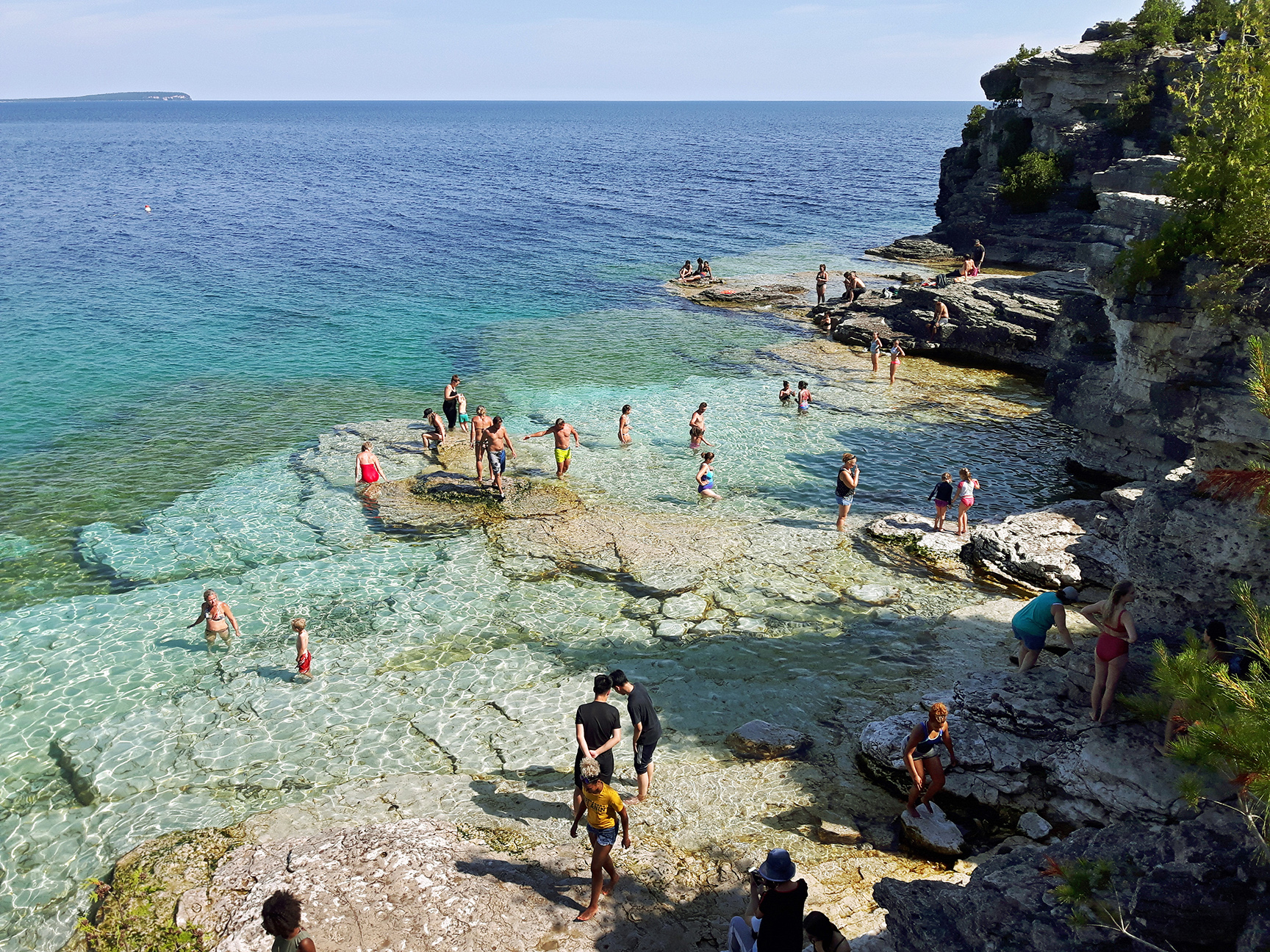 bathers at the grotto tobermory