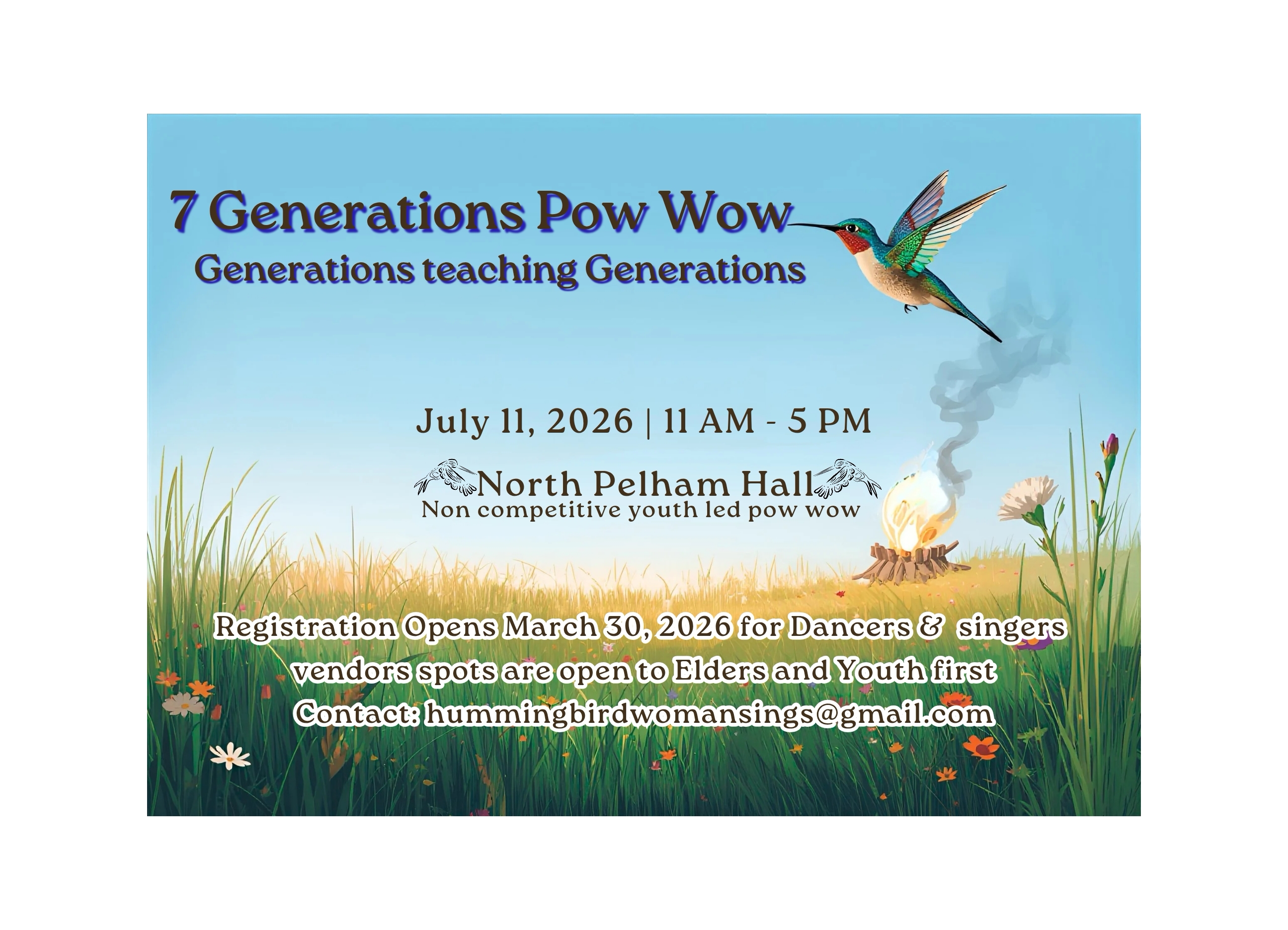 7 Generations Generation Teaching Generations Pow Wow 2026 poster