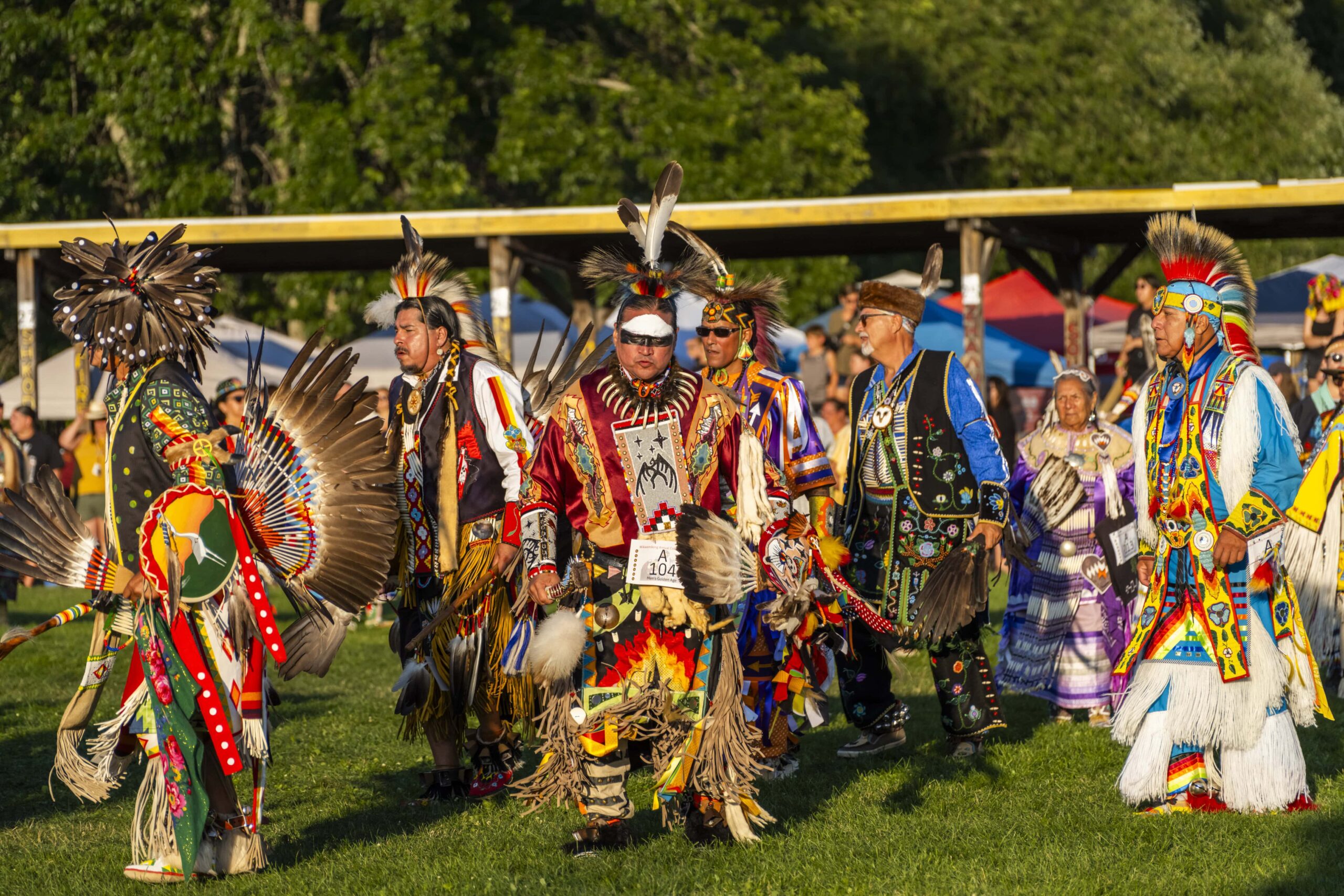 dancers at Wiikwemkoong Annual Cultural Festival Pow Wow