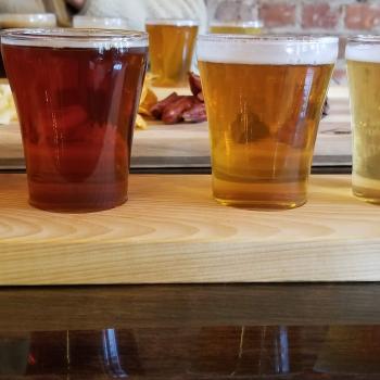 A beer flight from Whiskeyjacks