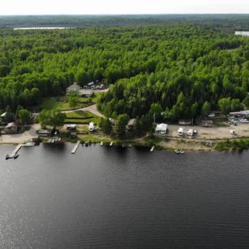 Open Bay Lodge aerial