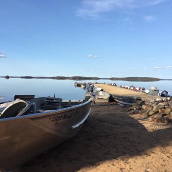 Sandy Beach lodge dock and boats