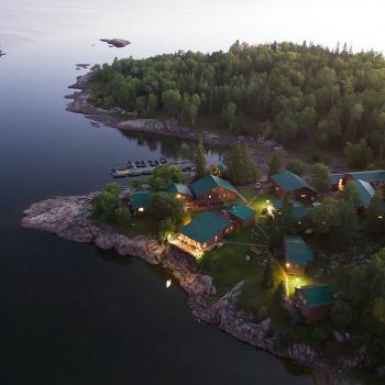 Tetu Island Lodge aerial