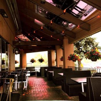 patio at Buzzy Browns Brasserie in downtown Sudbury