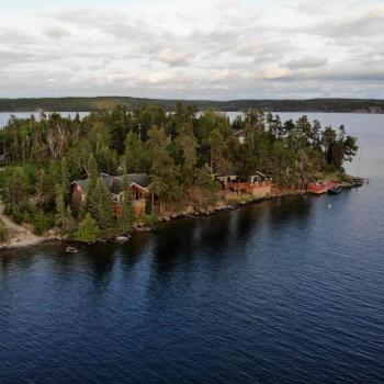 Hawk Lake Lodge aerial